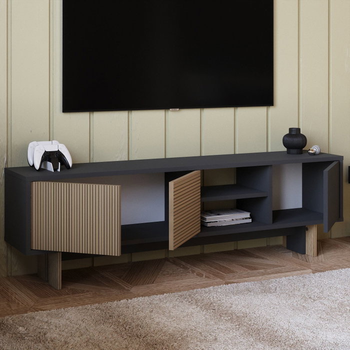 Hanah Home Soporte para TV Ravello - Roble cálido, Antracita Hanah Home Soporte para TV Ravello - Roble cálido, Antracita